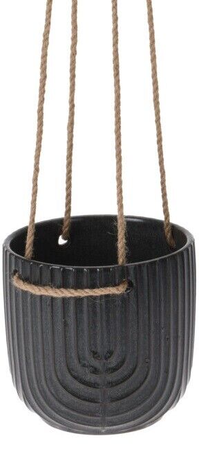 Hanging Flower Pot Green Rippled 60cm Hanging Planter