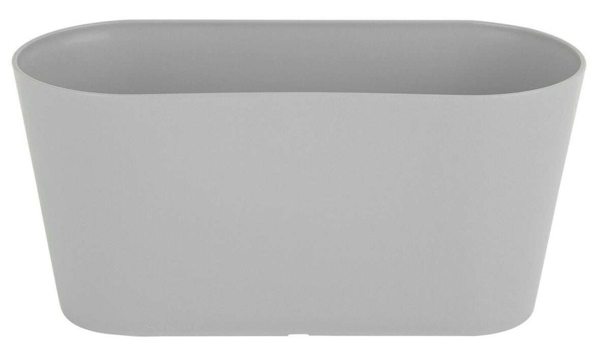 Large 30cm Long Garden Oval Planter Plant Pot Indoor / Outdoor Grey
