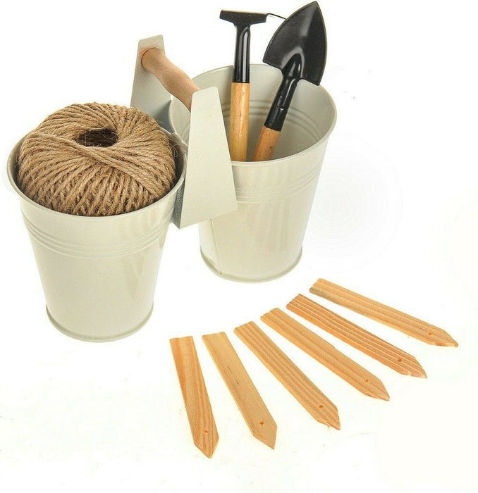 Home Growing Planting Kit Herb Planting Double Pot Miniature Tools Nursery Pot