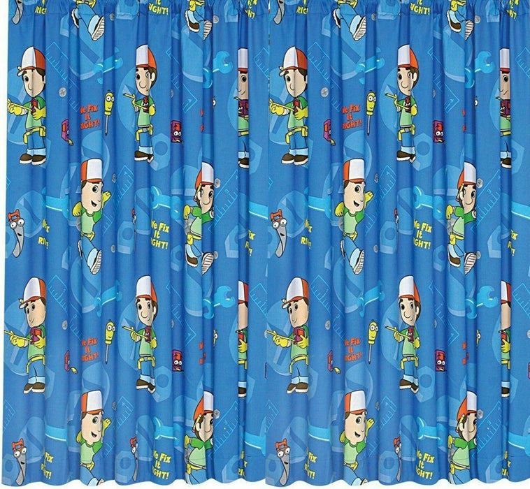 Handy Manny Curtains Childrens Bedroom Playhouse Disney Blue Kids Curtain Set