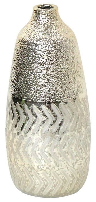 24cm Tall Rippled Gold Flower Vase Bottle Bullet Bud Vase Modern Home Décor