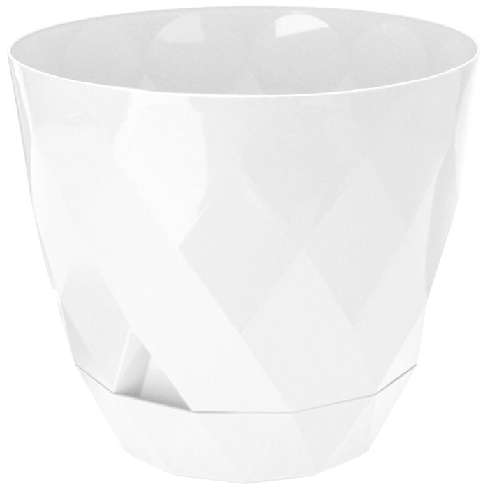 Set Of 4 Flower Pot 2.4L Planters Indoor Outdoor Modern Plant Pot Removable Tray