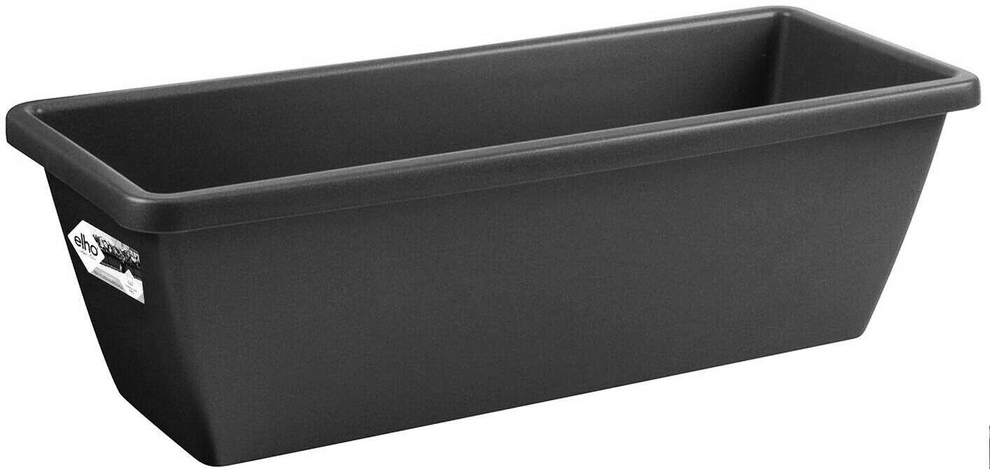 Elho 60cm Large Black Trough Planter Flower Pots Plant Pot 20 Litre Capacity