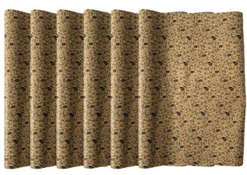 Brown Christmas Wrapping Paper 6 Rolls 12m Of Leaf Design Gift Wrap Paper