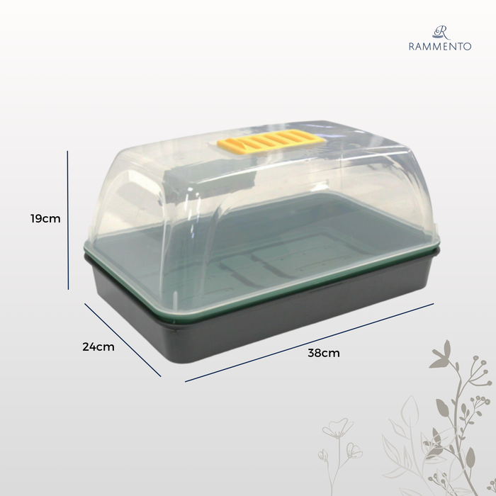 Rammento 38cm Medium Plastic Propagation Kit with Seed Tray & Dome Lid, Indoor