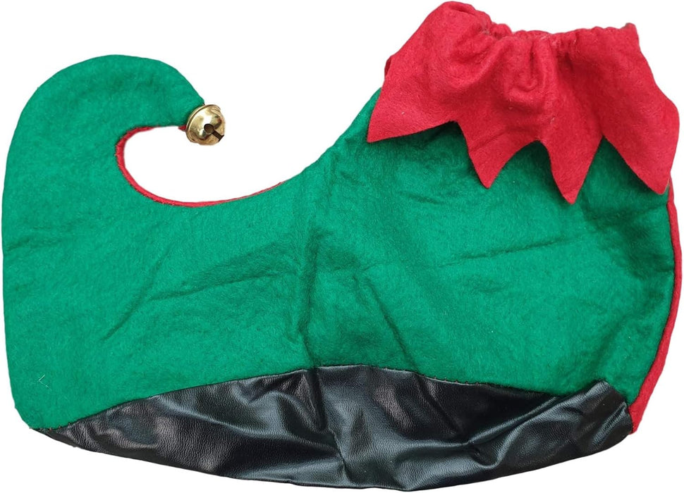 30cm Unisex Elf Shoes/Slippers Christmas Costume with Bells for Adults