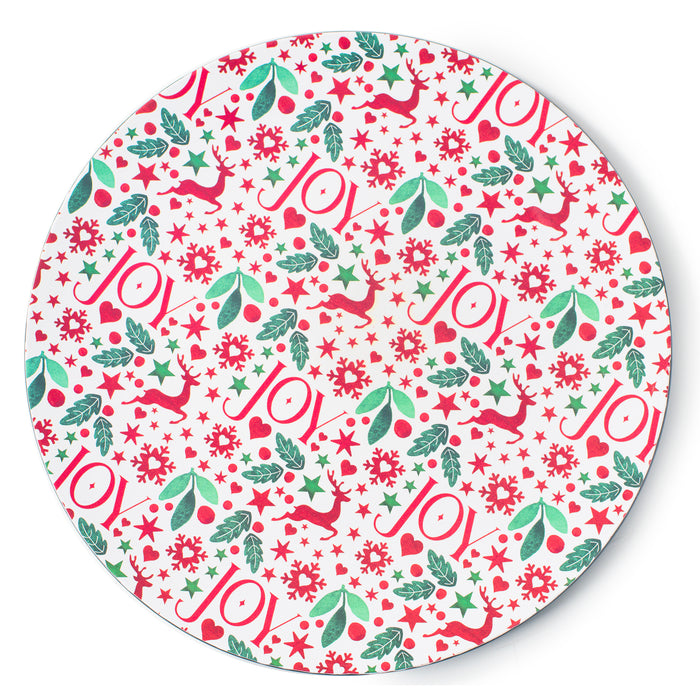 Christmas Green Red Holly Charger Plates Placemats Under Plates Place Set Of 4