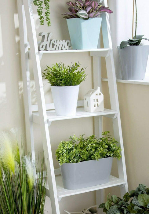 30cm Long Plastic Oval Planting Trough, Grey Outdoor/Indoor Window Box Planter