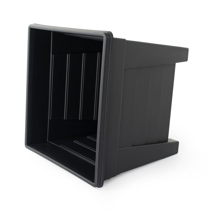 32cm Large Square 29L Raised Black Plastic Flower Pot for Garden & Patio