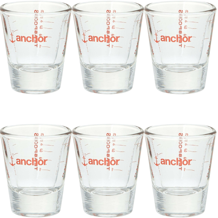 6-Pack 30ml Clear Glass Shot Glasses, 6x5cm Small Drinking Glasses for Spirits