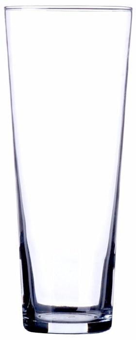 26cm Tall Clear Glass Conical Tapered Vase Flower Vase, Home Decor Accessories