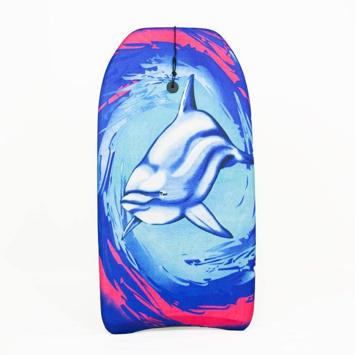 91cm Boogie Board Bodyboard Surf Board Float Kids / Adults & Leash Plug