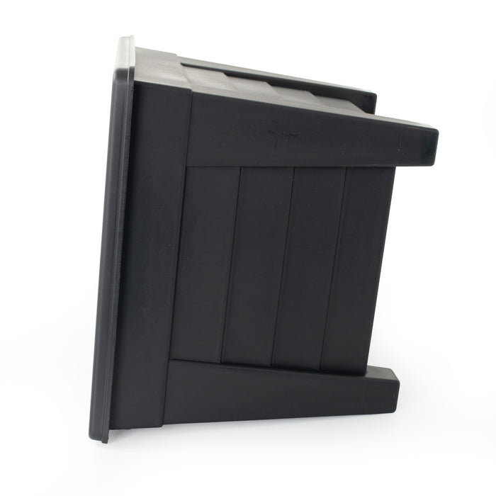 32cm Large Square 29L Raised Black Plastic Flower Pot for Garden & Patio