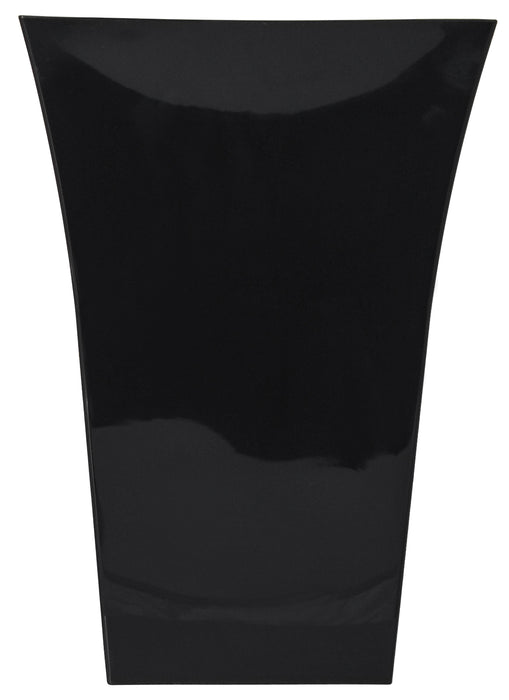 44cm Tall Black Plastic Flower Pot for Garden & Patio - Gloss Finish (38L) Pot