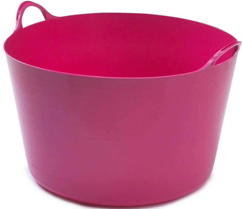 10-Pack Bulk 26L Pink Flexible Tubs for Gardening, Plastering & Storage