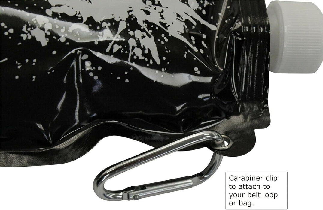 BPA-Free Plastic 500ml Foldable Non-Spill Sports Water Bottles Black Blue or Red