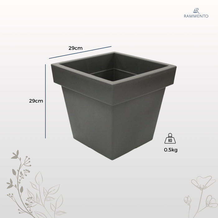 Rammento 29x29 Centimetre Large Square Planter, Plastic Flower Pot