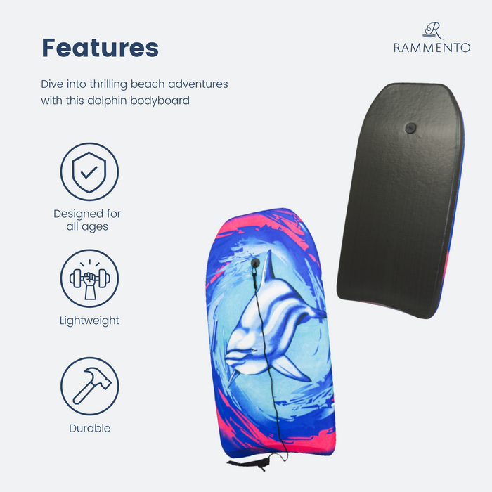 Rammento 3-Pack 36” Foam Bodyboards with Leash & Plug (Moderate Cosmetic Damage)