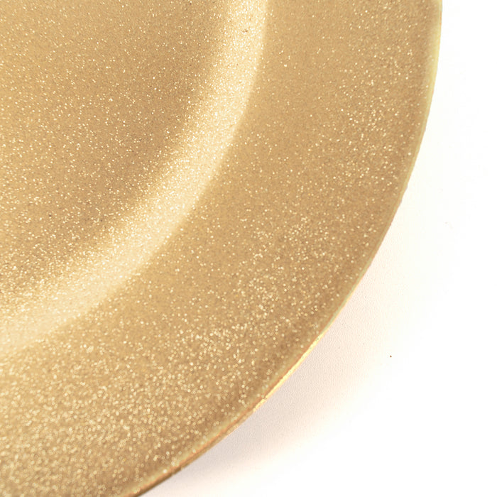 Set of Gold Sparkly Charger Plates 33cm Round Under Plate Christmas Dinner Table