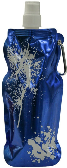 BPA-Free Plastic 500ml Foldable Non-Spill Sports Water Bottles Black Blue or Red