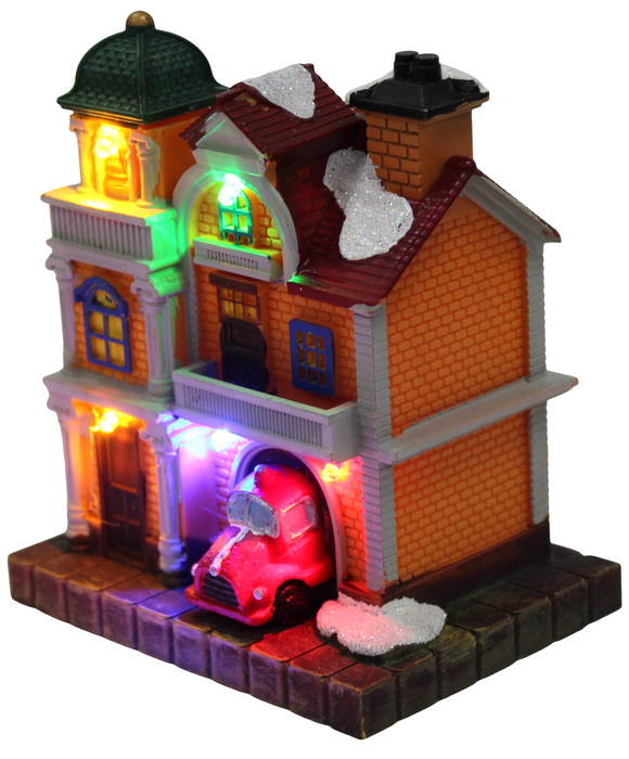 Lightup LED Christmas Ornament Miniature House Mini Festive Xmas Scene 12.5cm