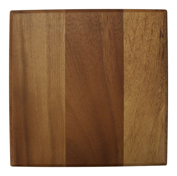 Set Of 4 Acacia Wood 25cm Square Under Plates Placemats Serving Display Trays