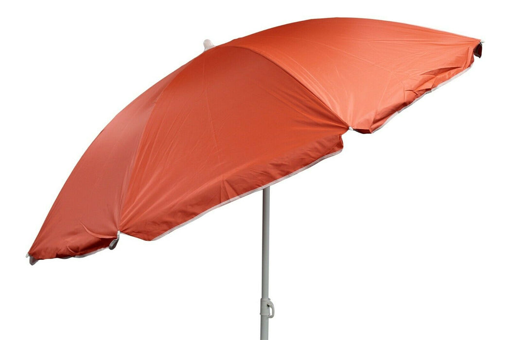 Bright Parasol Garden Umbrella Beach Shade Orange With UV protection 50+ Tilting