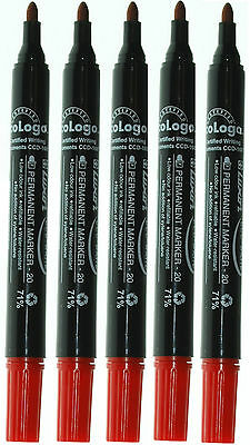 Red Permanent Marker Pack of 12 Permanent Markers Made by Luxor
