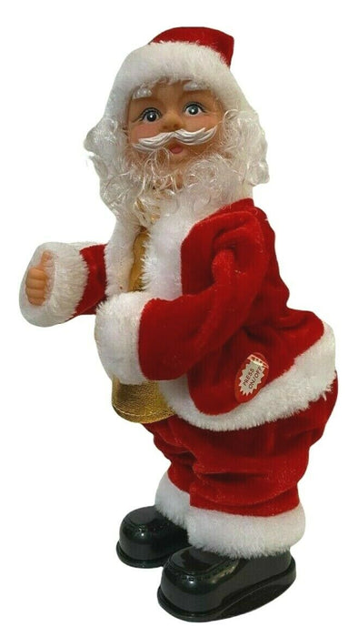Music & Dancing Santa Festive Christmas Ornament Father Xmas Figurine 32cm Gift