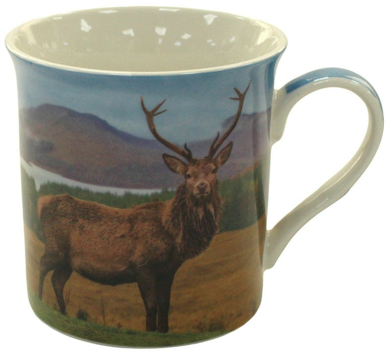 Leonardo Collection Set 4 China Coffee Mugs Wildlife Mugs Countryside Tableware