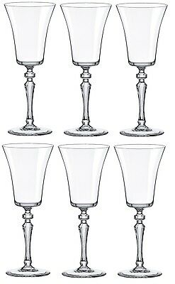 Rona Set of 6 Crystalline Wine Glasses Tall Large Stemmed Wine Glasses
