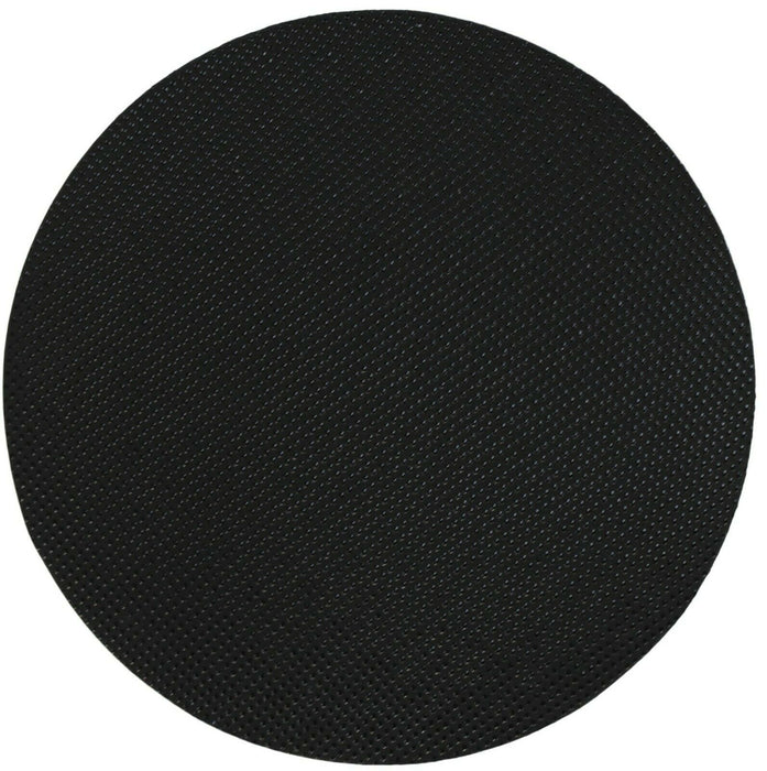 Round Black Placemats Set Of 4 23cm Diameter Reversible Hard Backed