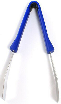 Zodiac Stainless Steel Serving Tongs Kitchen Tong Blue Plastic Handles