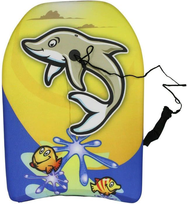 64cm Bodyboard Surf Board Float Body Board & Leash Plug Boogie Board