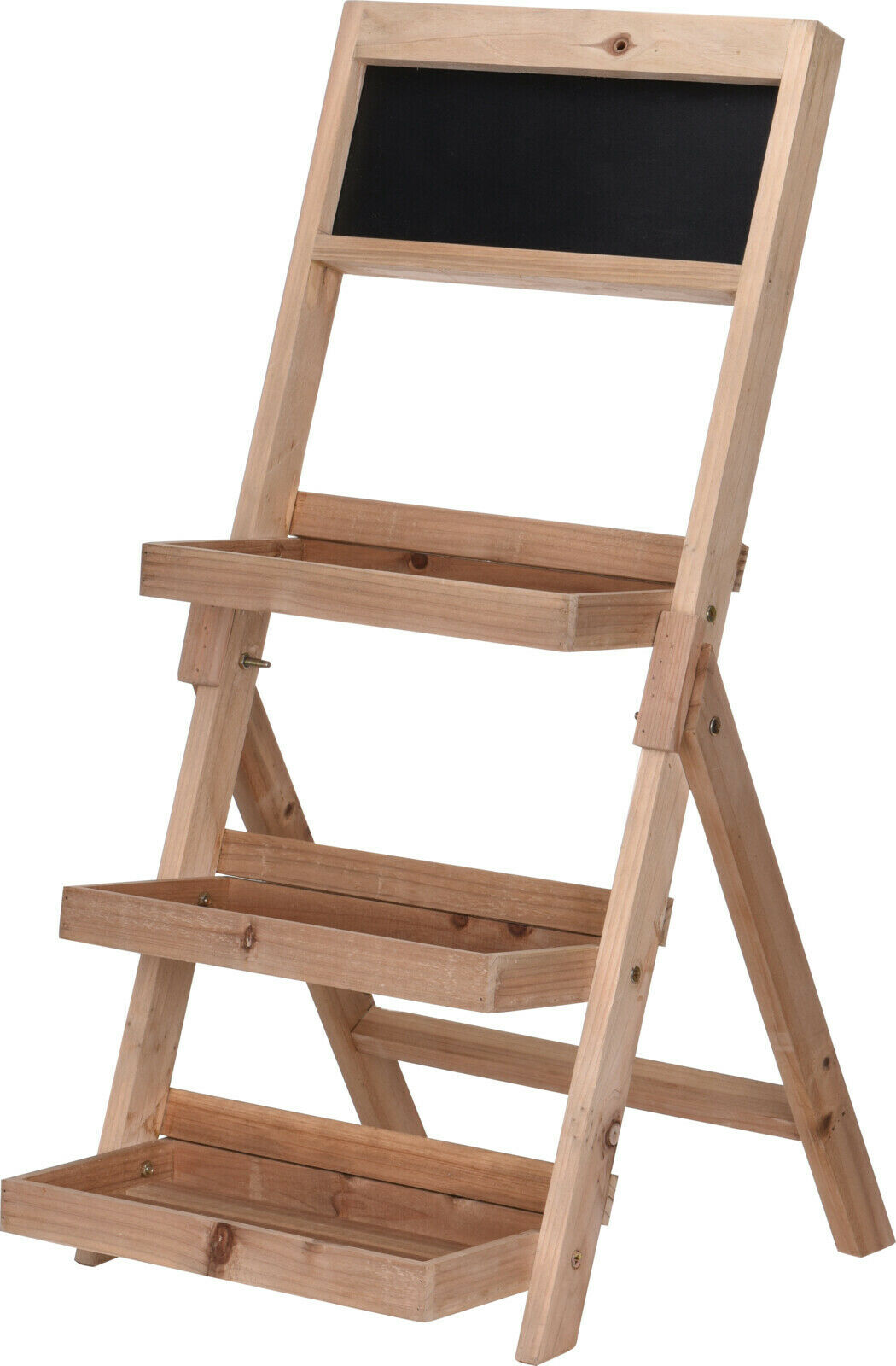 3 Tier Wooden Flower Rack Plant Pot Display Shelf Ladder Design Indoor