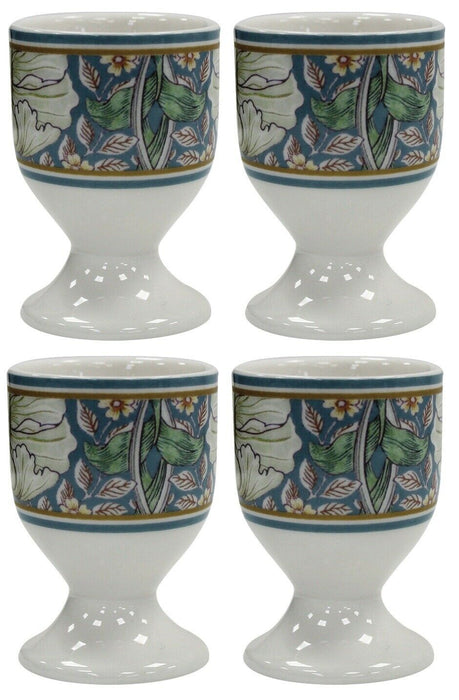 William Morris Fine China Set Of 4 Egg Cups Pimpernel Floral Design