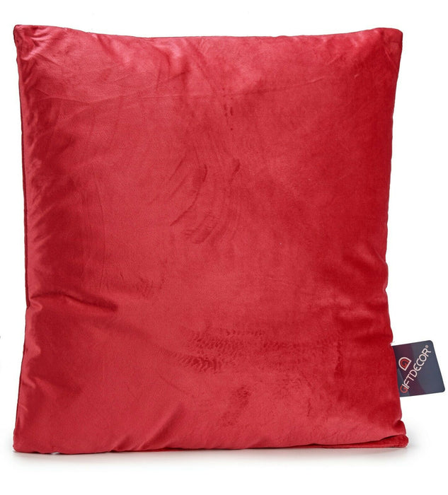 45cm Large Red Velvet Cushions Soft Elegant Square Sofa Couch Pillows Filled
