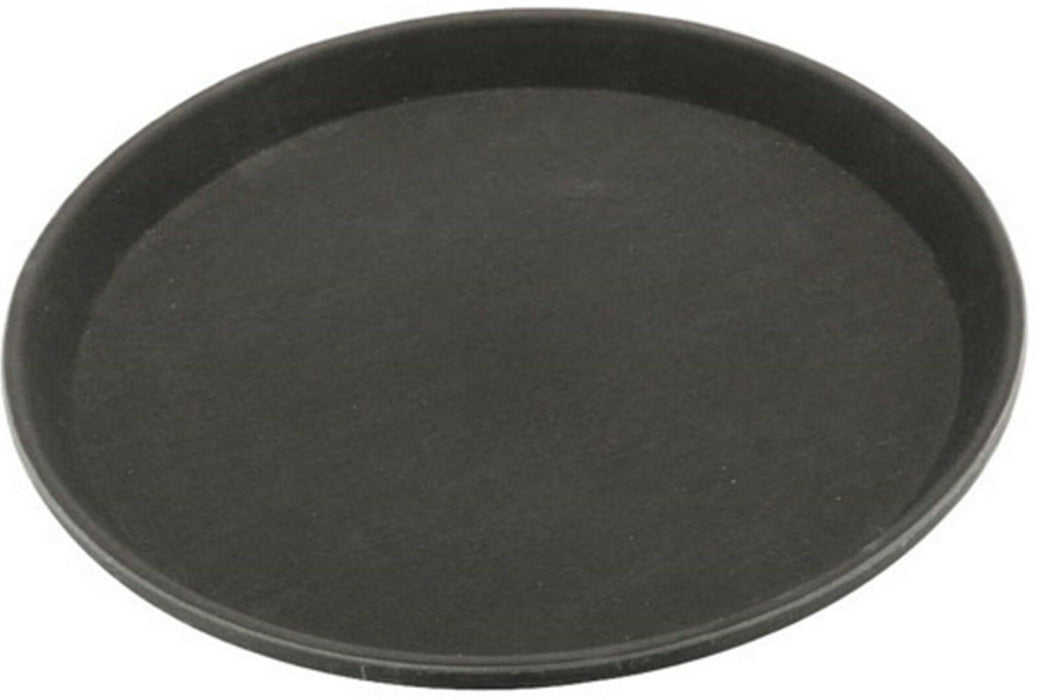 Heavy Duty Black Non Slip Serving Tray Waiters Round & Oval Tray Stackable