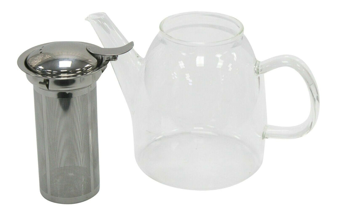 800ml Glass Tea Pot With Stainless Steel Infuser Loose Leaf Herbal 3 Cup Teapot
