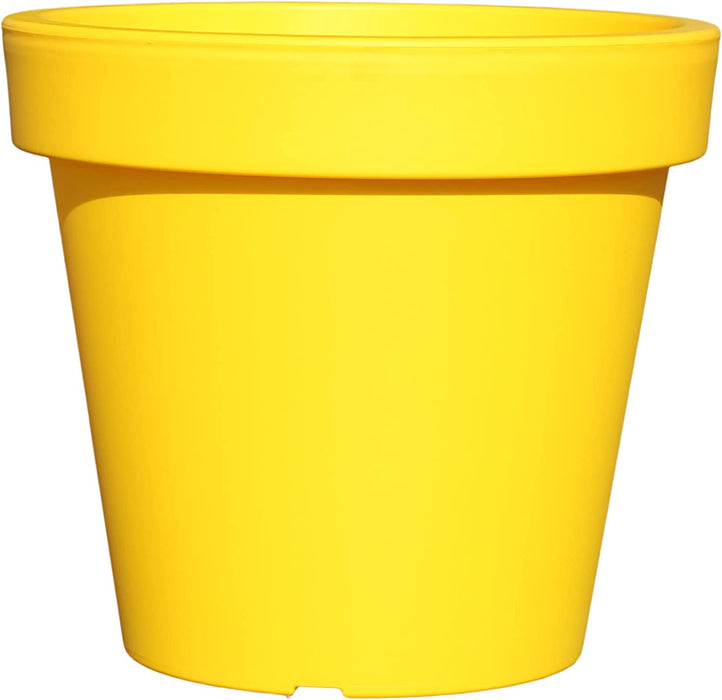 Rammento 47.5cm ⌀ Large Plant Pot Indoor/Outdoor, Yellow, 43cm Tall