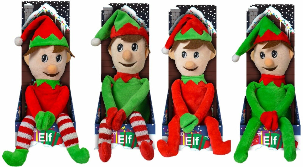 49cm Cute Christmas Plush Elf With Hat Christmas Decoration / Stocking Filler