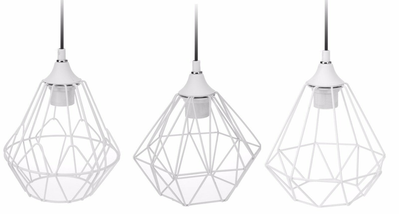 Hanging Ceiling Light WHITE Nordic Style Geometric Hanging Lamp Light Lantern
