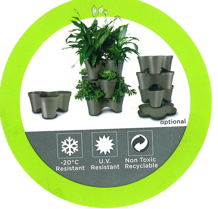 Sunny Days Stackable 8.8L Trio Triangular Polypropylene Planter