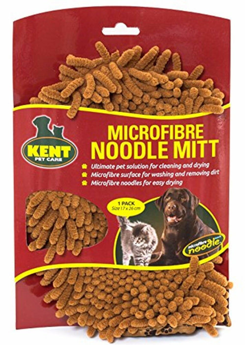 Kent Microfibre Noodle Mitt Ultimate Pet Solution For Washing Cleaning & Drying