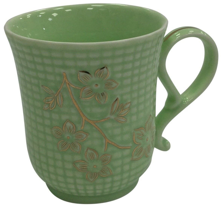 8 Piece Tea Pot Set & Cup Set Green Porcelain Teapot With Matching Cups & Tray