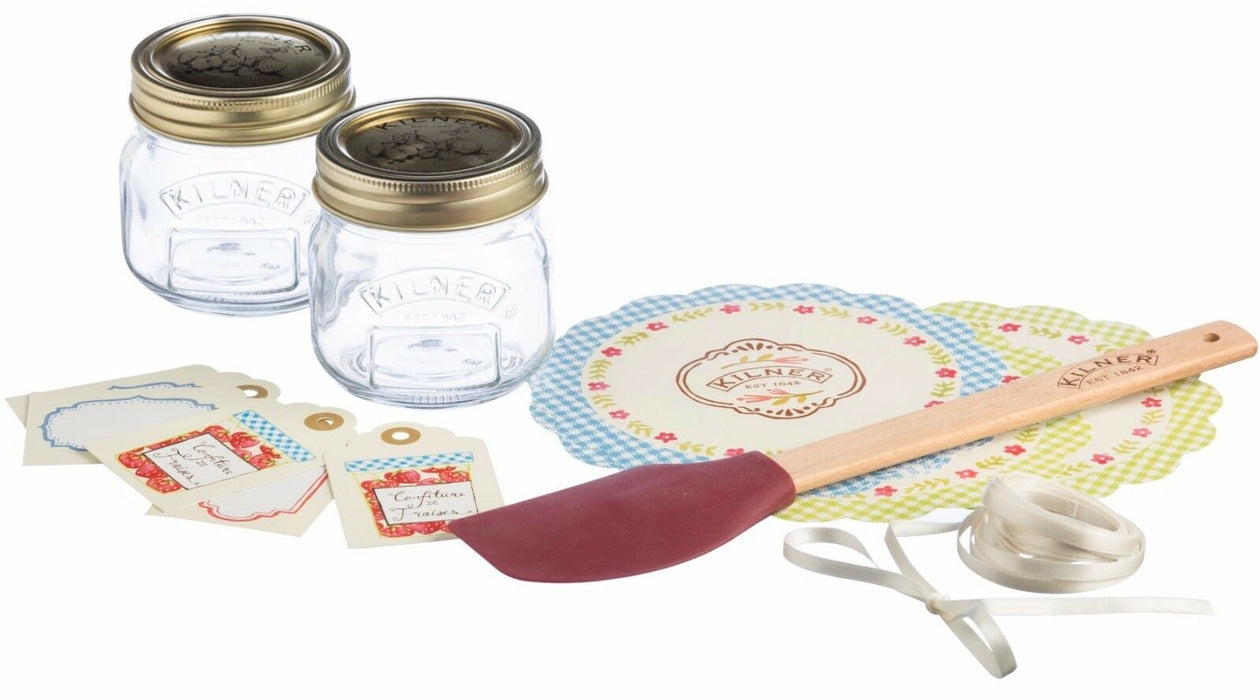 Kilner 16 Piece Jam Pots Preserve Jars Jam Canisters Gift Set