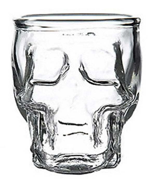 Gothic Halloween Novelty Shot Death Skull Glass 90ml Set of 4 Dishwasher Safe