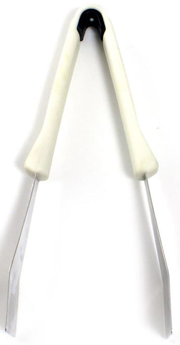 Zodiac Stainless Steel Serving Tongs Kitchen Tong White Plastic Handles