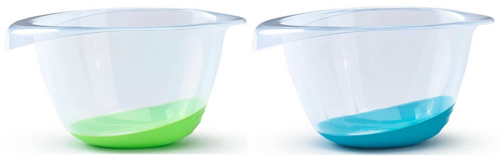 Large & Small 6 Litre - 2 Litre Plastic Mixing Bowl Non Slip base BPA free Bowls