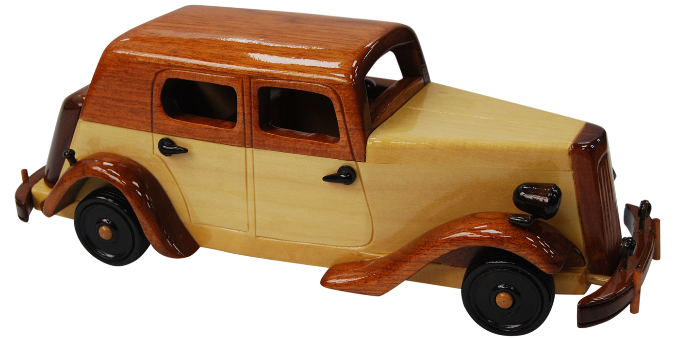 30cm Large Wooden Car Model Retro Design Intricate Finish Design 02